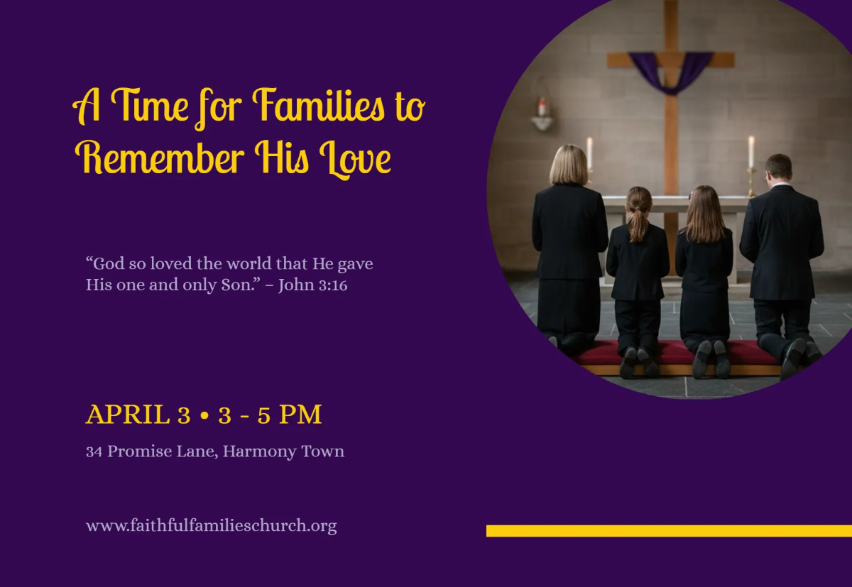 Free Family Good Friday Card Template to Edit Online