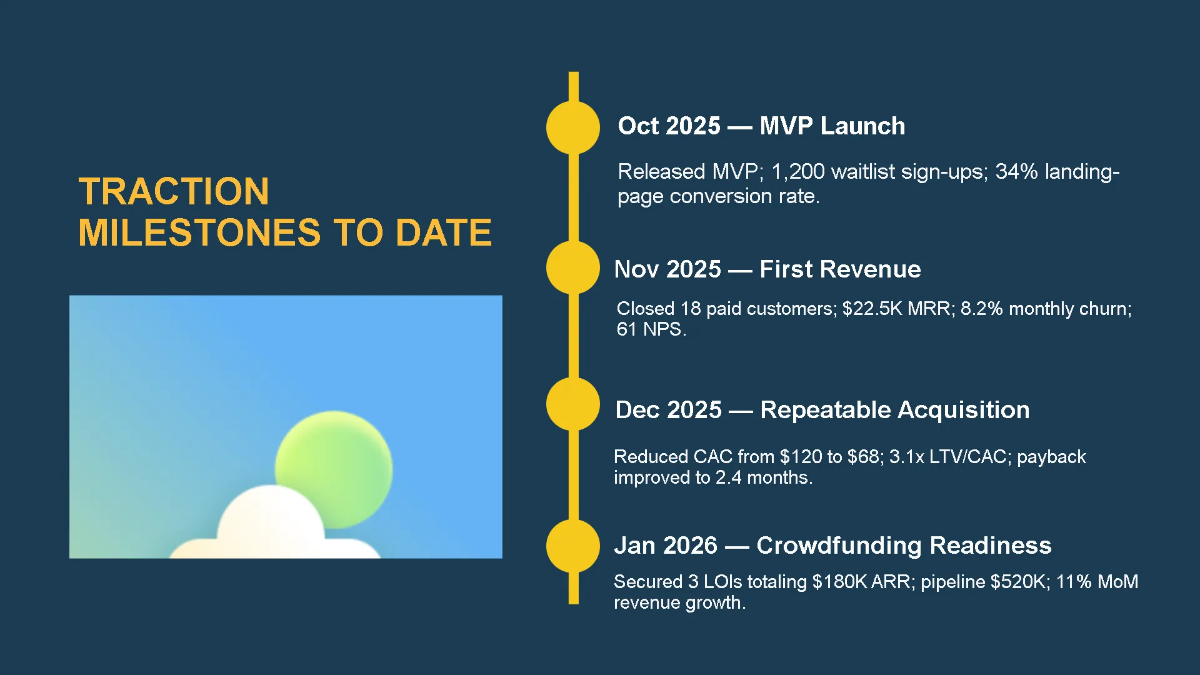 Free Crowdfunding Campaign Investor Pitch Deck Template to Edit Online