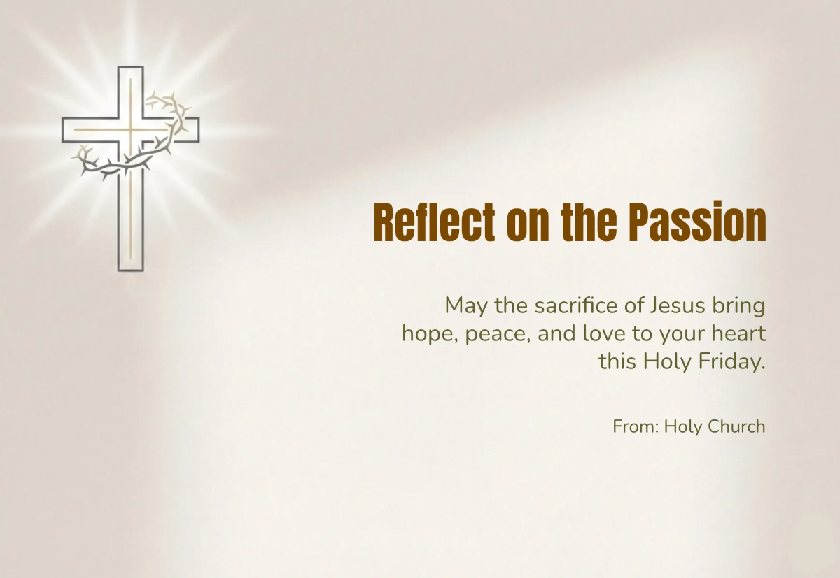 Free Good Friday Message Card Template to Edit Online