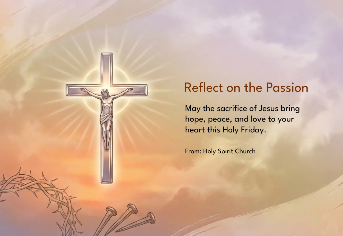 Free Good Friday Religious Card Template to Edit Online