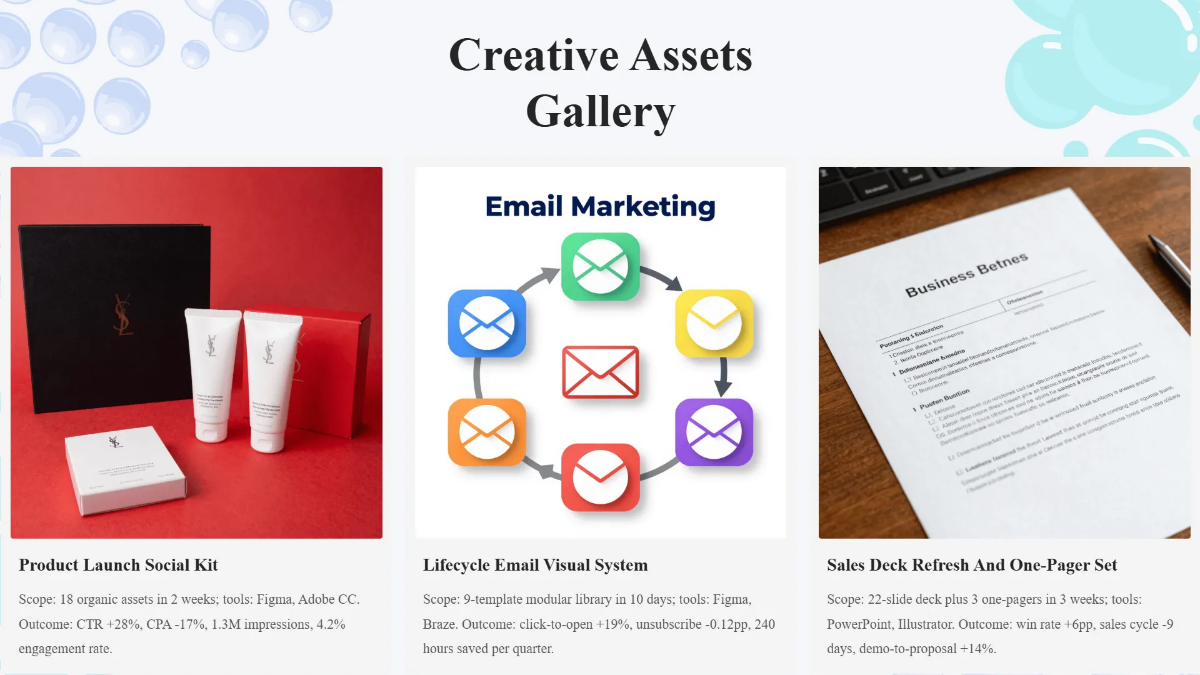Free Marketing Portfolio Presentation Template to Edit Online