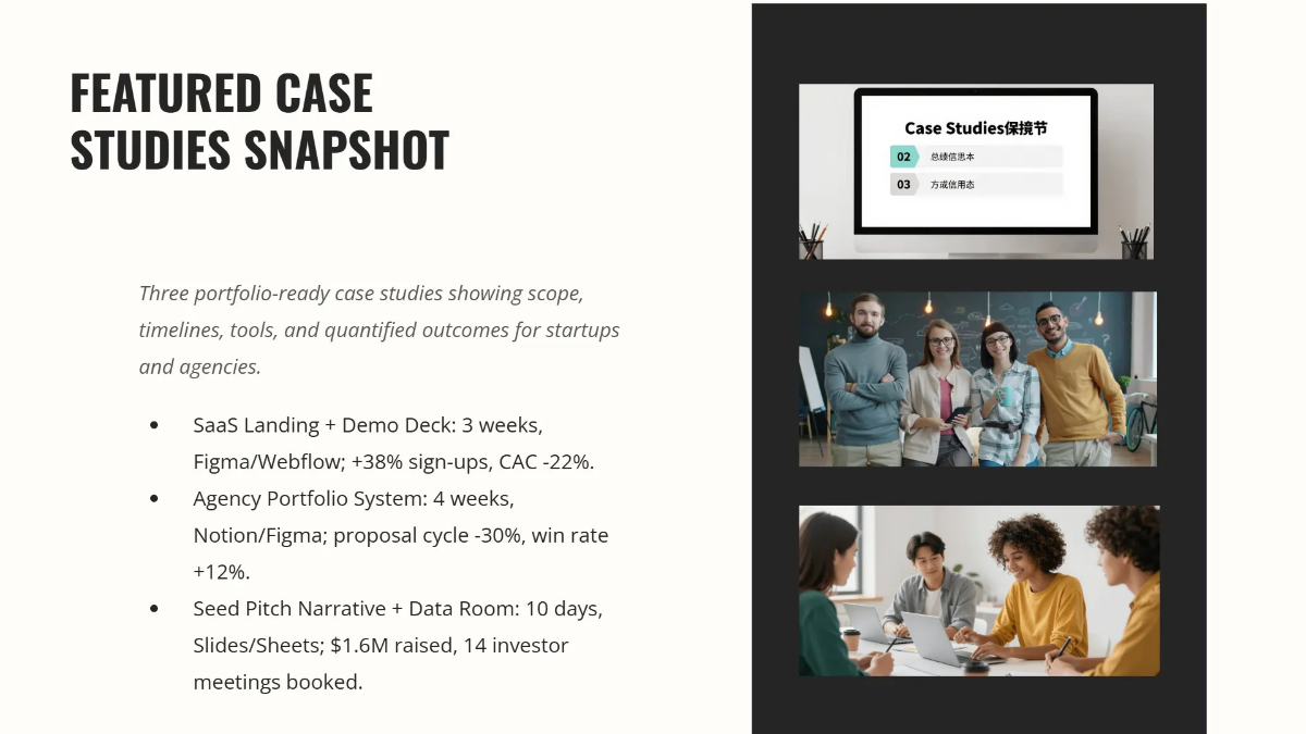 Free Portfolio for Startups & Agencies Template to Edit Online