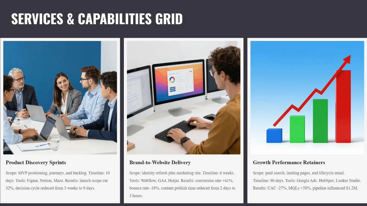 Free Portfolio for Startups & Agencies Template to Edit Online