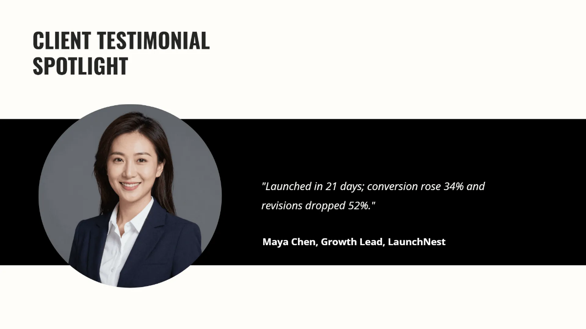 Free Portfolio for Startups & Agencies Template to Edit Online