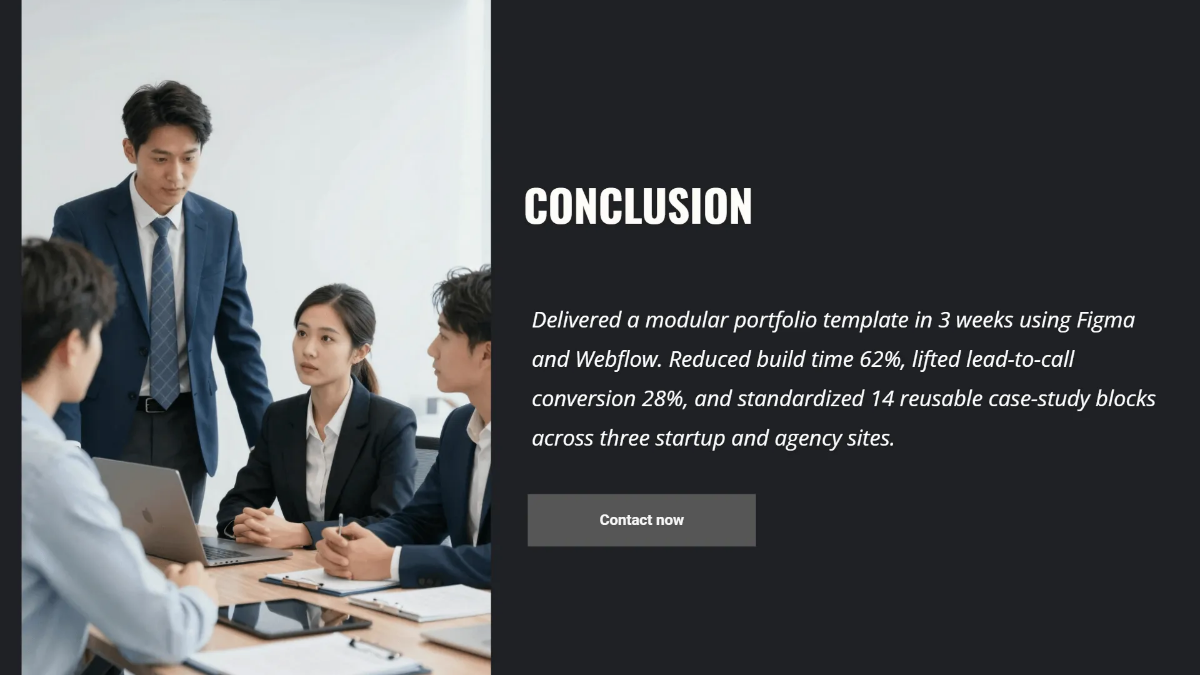 Free Portfolio for Startups & Agencies Template to Edit Online