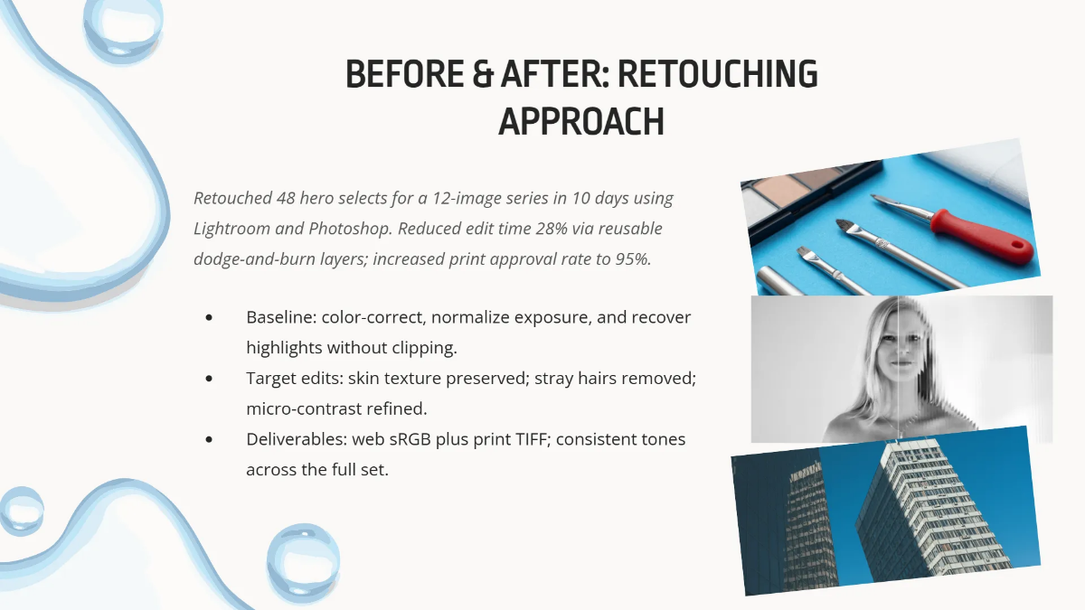 Free Photographer & Artist Portfolio Deck Template to Edit Online