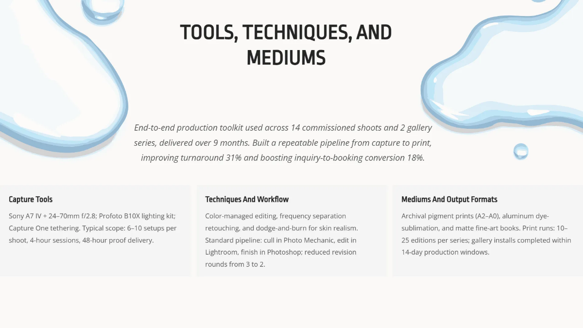 Free Photographer & Artist Portfolio Deck Template to Edit Online