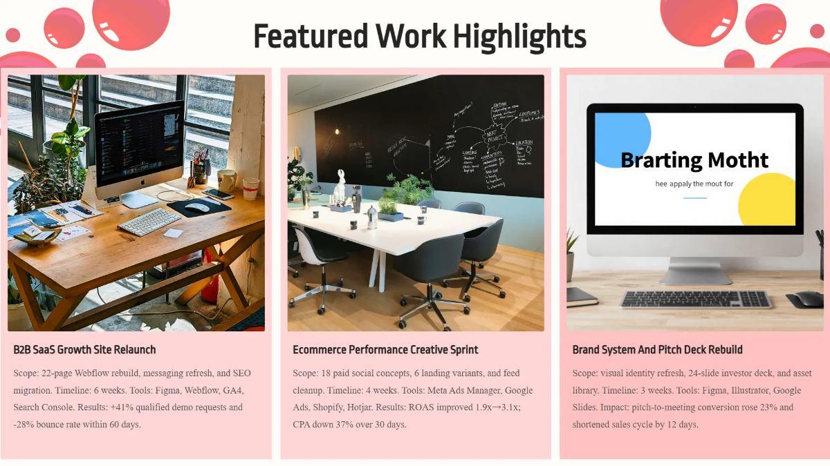 Free Portfolio Deck for Agencies Template to Edit Online