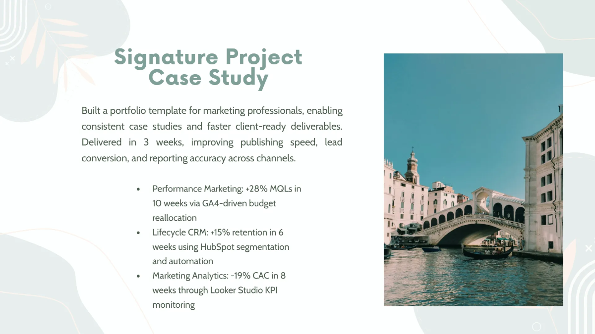 Free Portfolio for Marketing Professionals Template to Edit Online