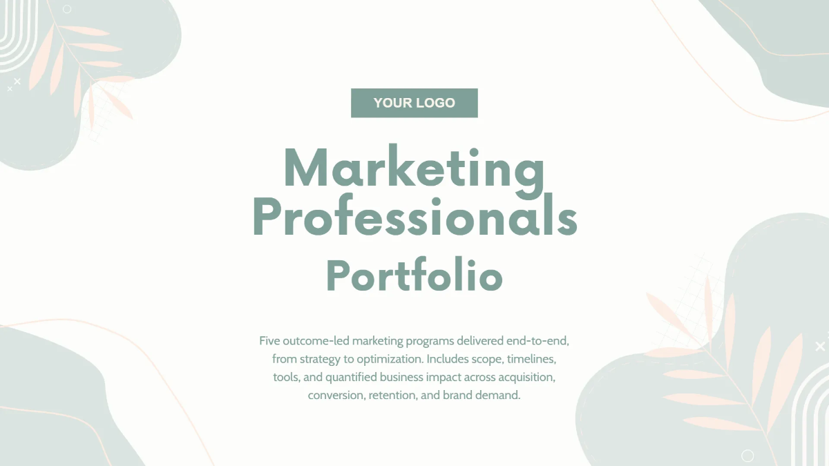 Free Portfolio for Marketing Professionals Template to Edit Online Free Portfolio for Marketing Professionals Template to Edit Online