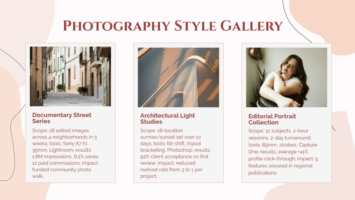 Free Art & Photography Portfolio Presentation Template to Edit Online