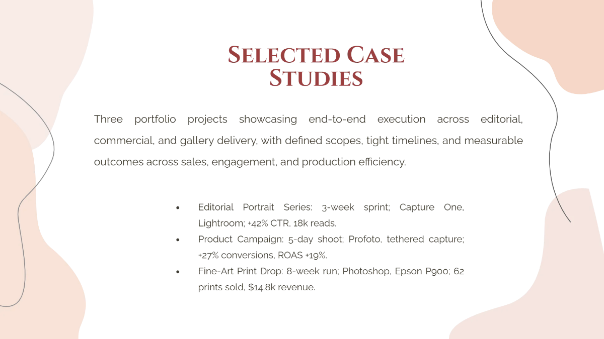 Free Art & Photography Portfolio Presentation Template to Edit Online