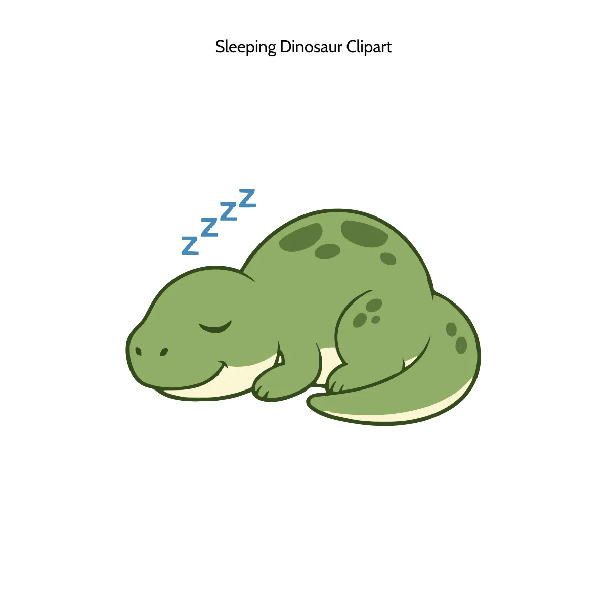 Free Sleeping Dinosaur Clipart Template to Edit Online