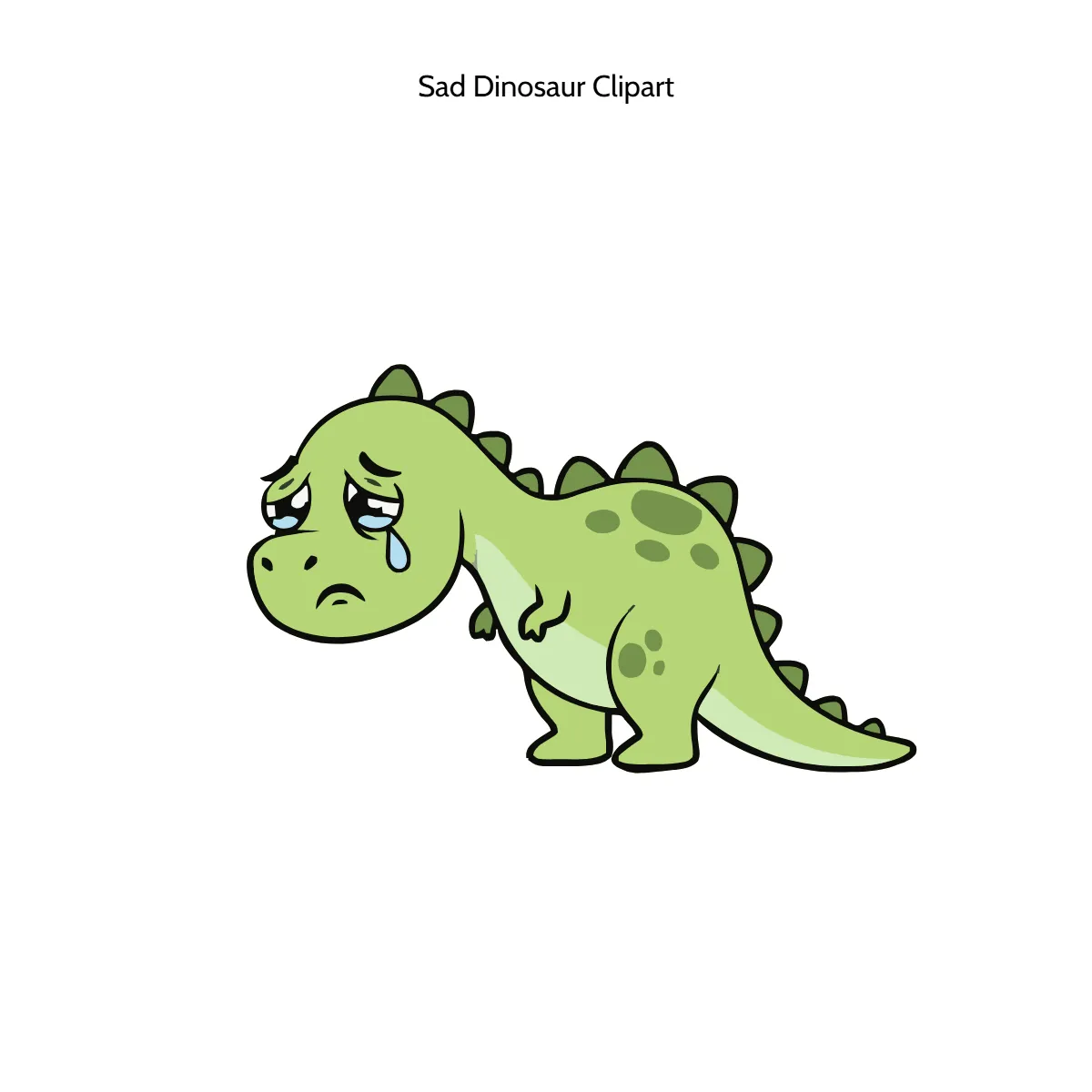 Free Sad Dinosaur Clipart Template to Edit Online