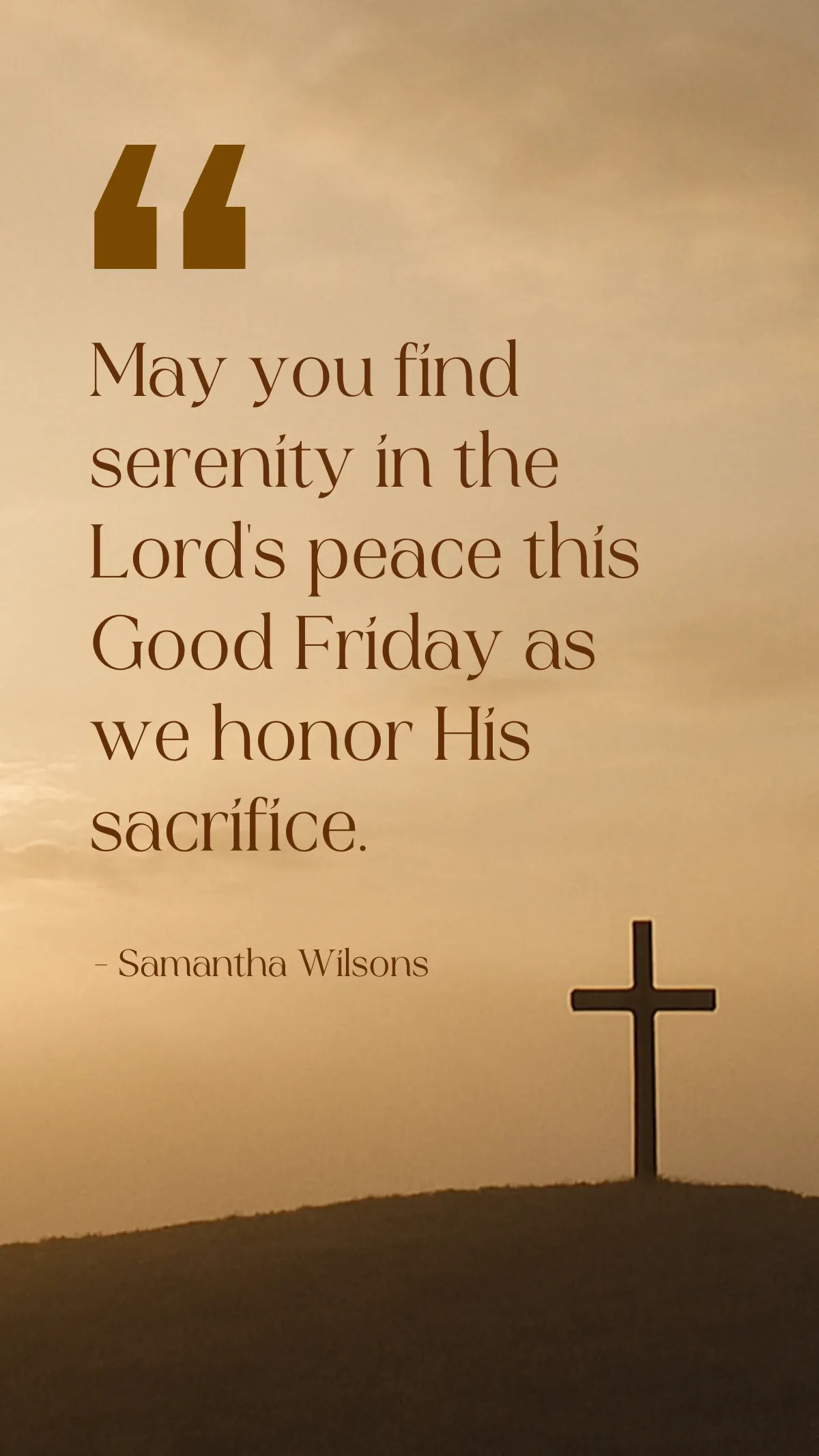 Free Good Friday Peace Quote Template to Edit Online