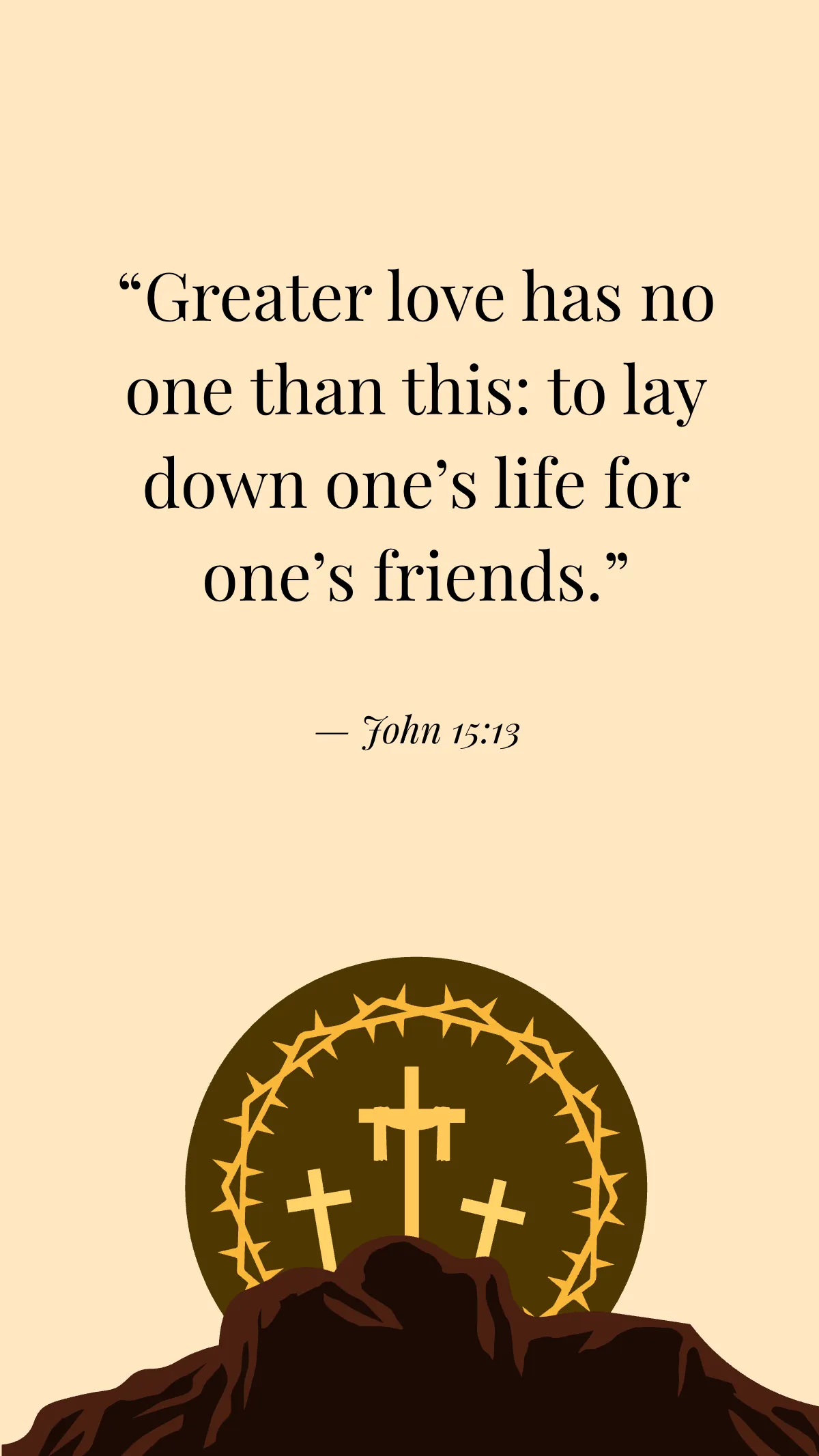Free Good Friday Eternal Love Quote Template to Edit Online