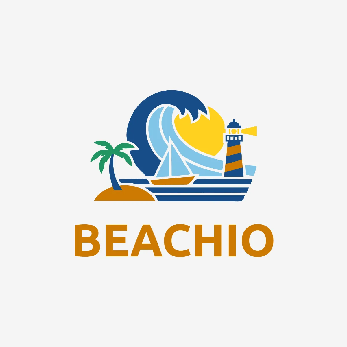 Free Beach Travel Logo Template to Edit Online