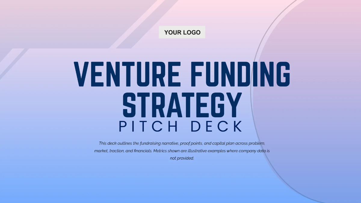Free Venture Funding Strategy Pitch Deck to Edit Online