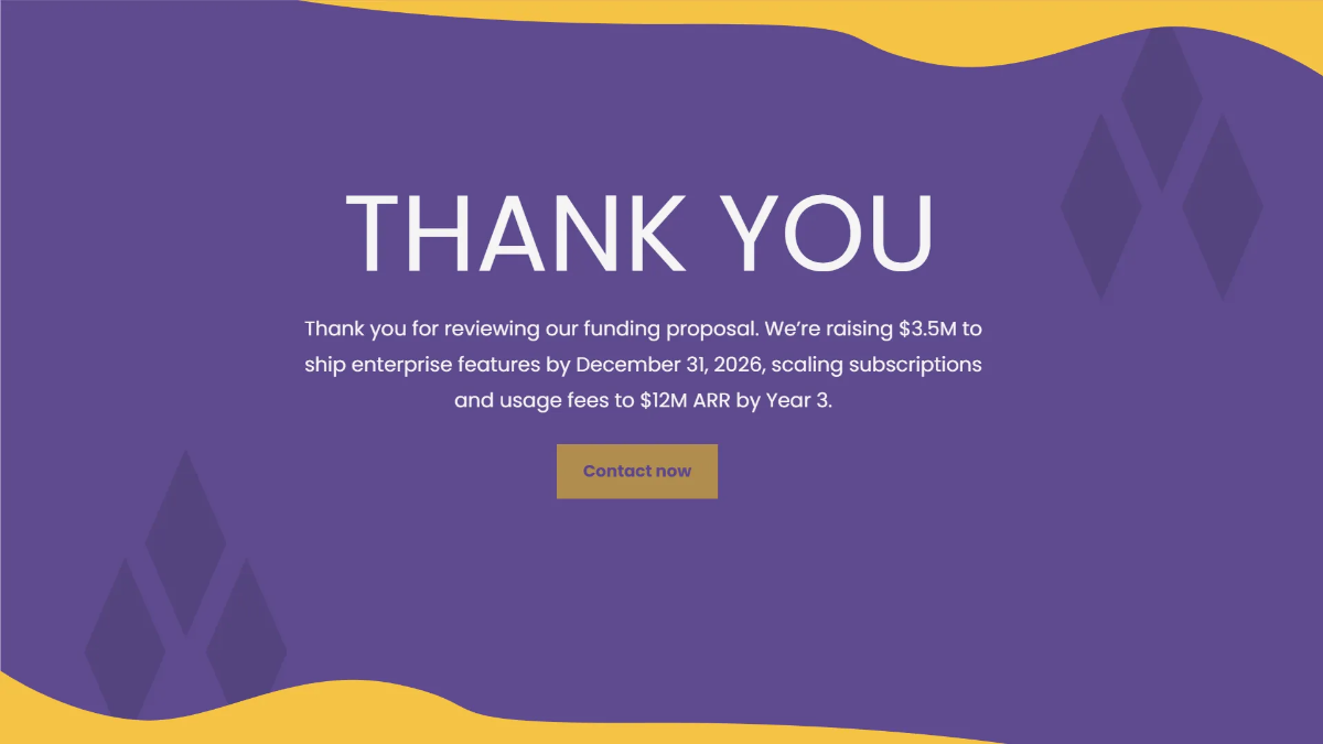 Free Funding Proposal & Revenue Pitch Deck Template to Edit Online