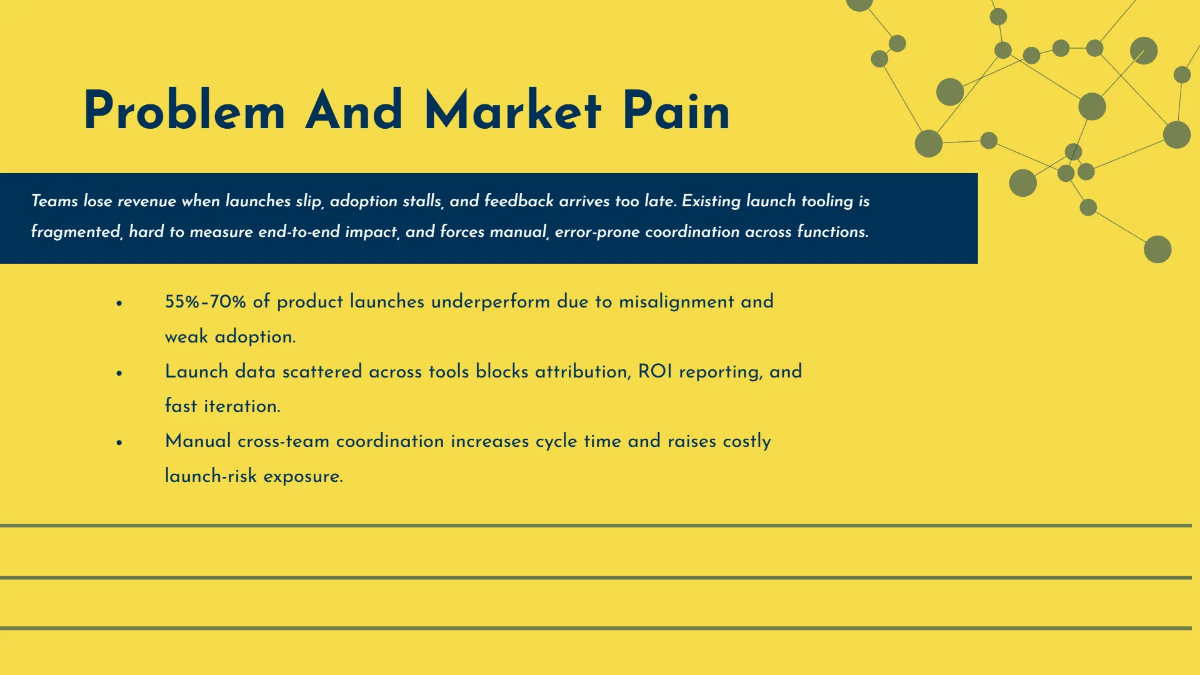 Free Tech Startup Product Launch Pitch Deck Template to Edit Online