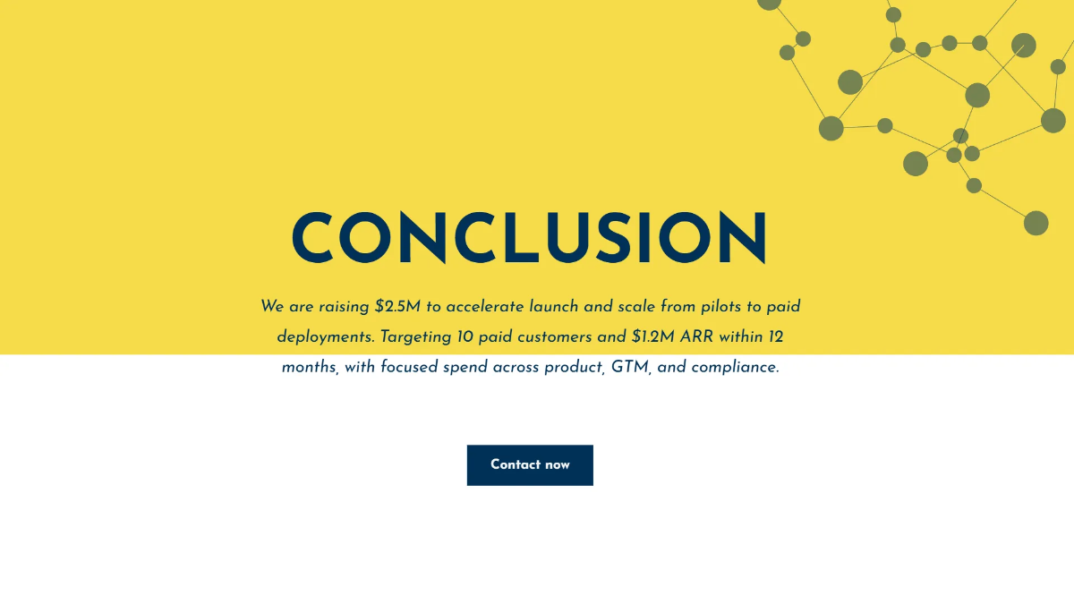 Free Tech Startup Product Launch Pitch Deck Template to Edit Online