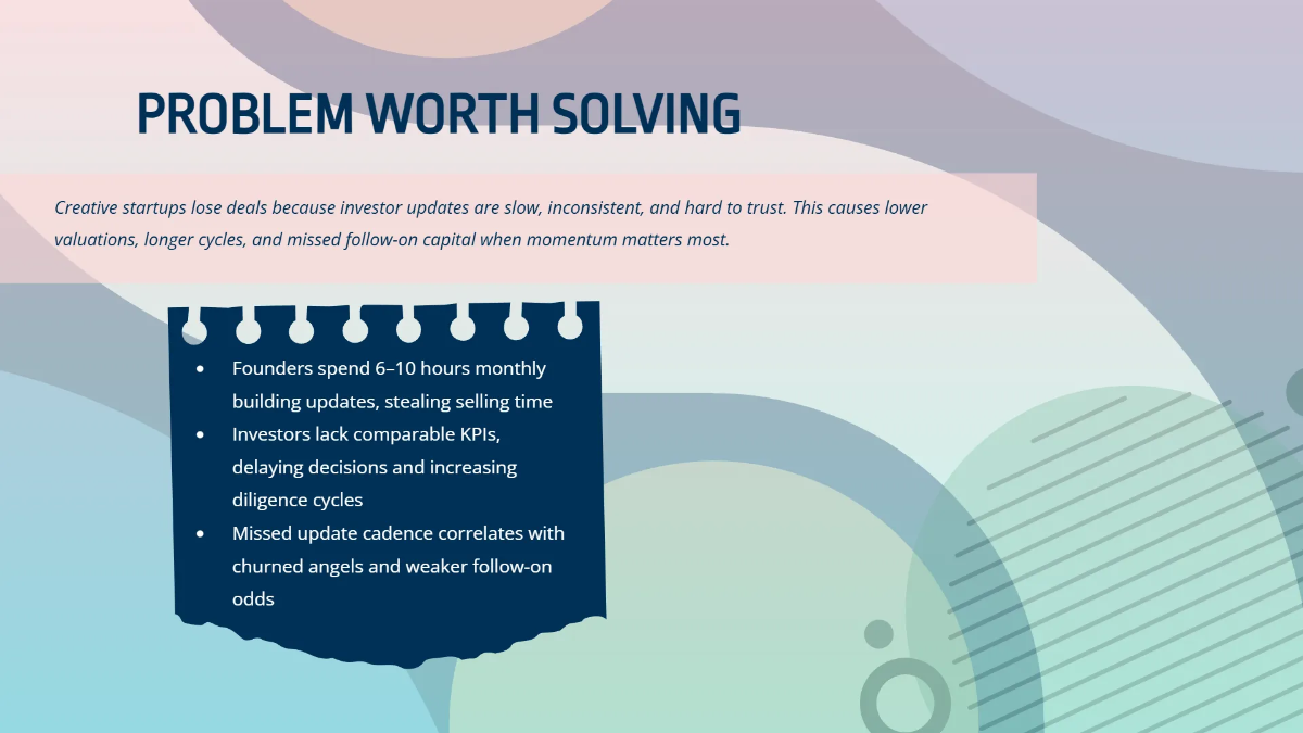 Free Creative Startup Investor Pitch Deck Template to Edit Online