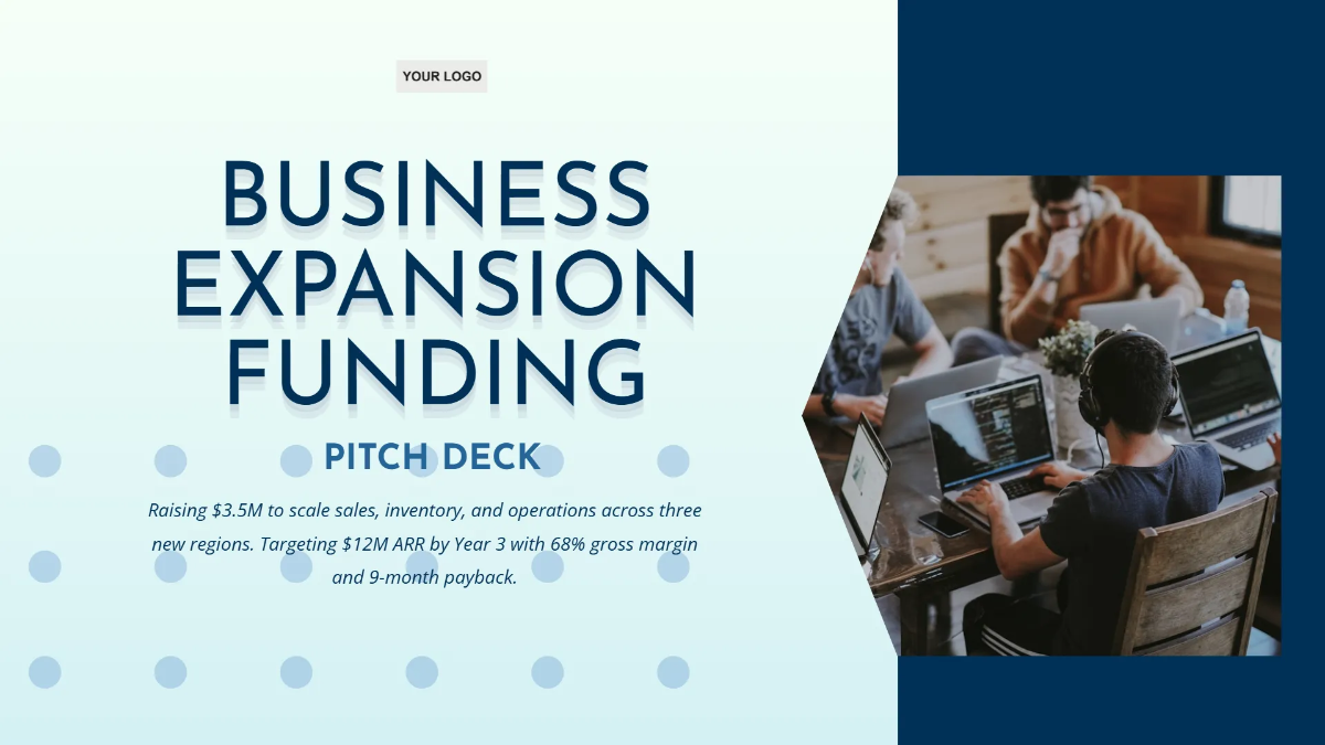 Free Business Expansion Funding Pitch Deck Template to Edit Online