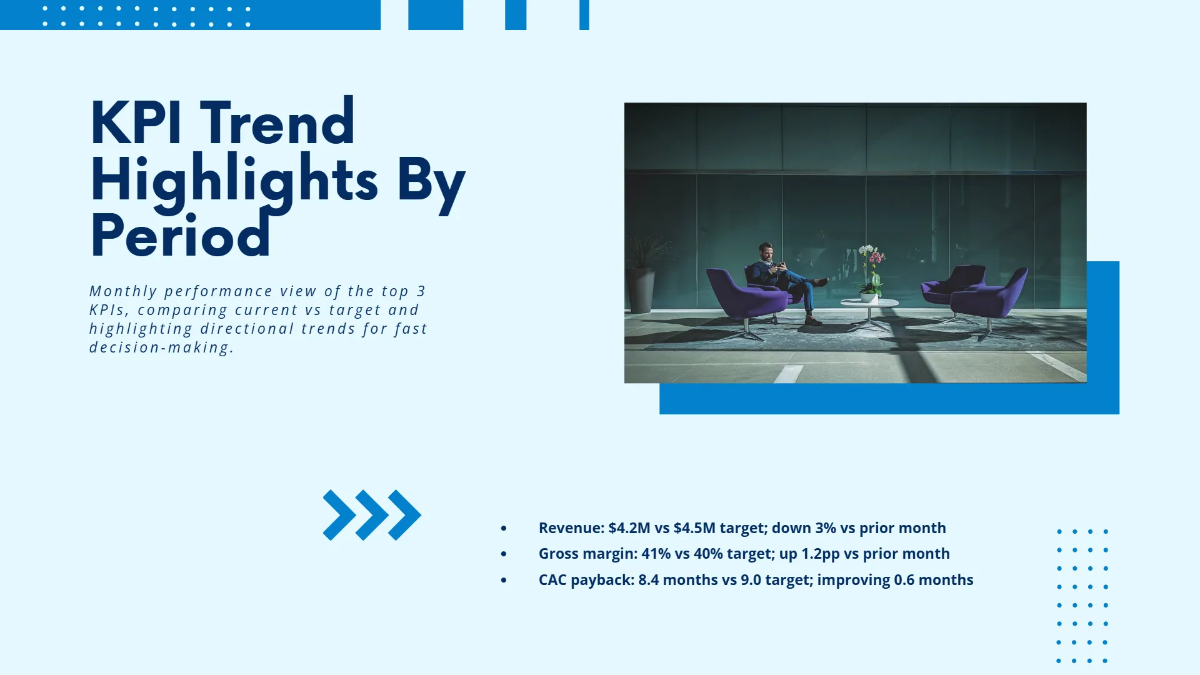 Free KPI Dashboard Presentation Slides Template to Edit Online