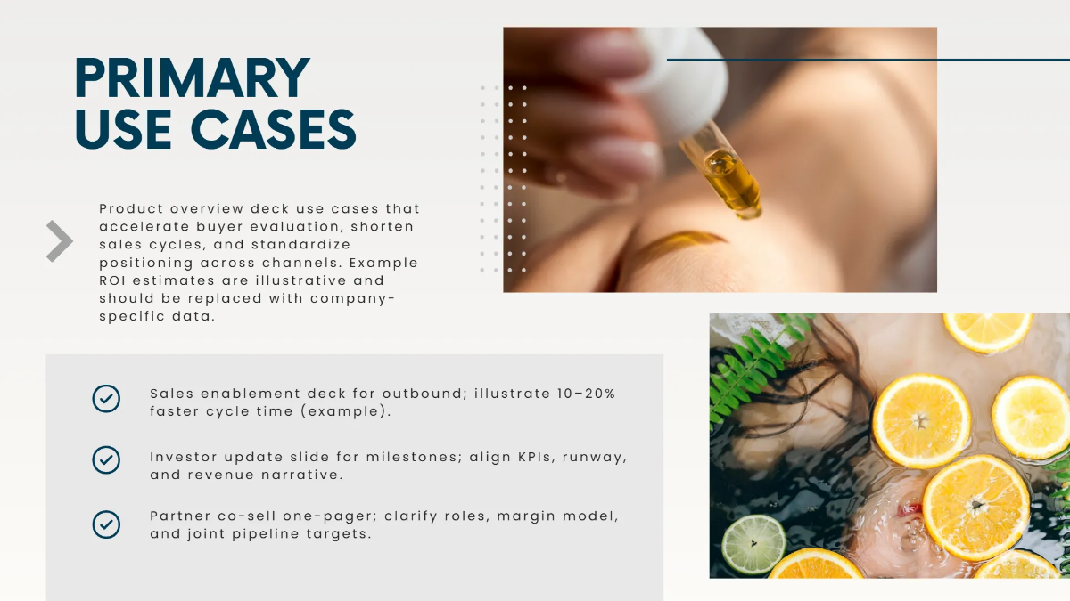 Free Product Overview Presentation Deck Template to Edit Online