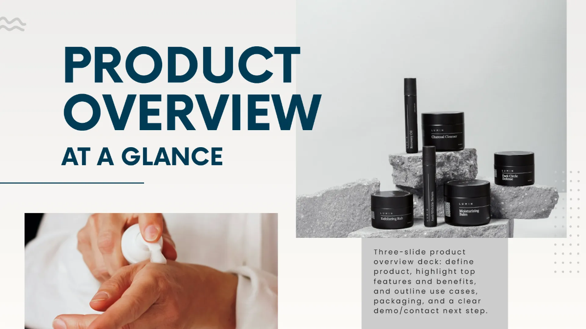 Free Product Overview Presentation Deck to Edit Online