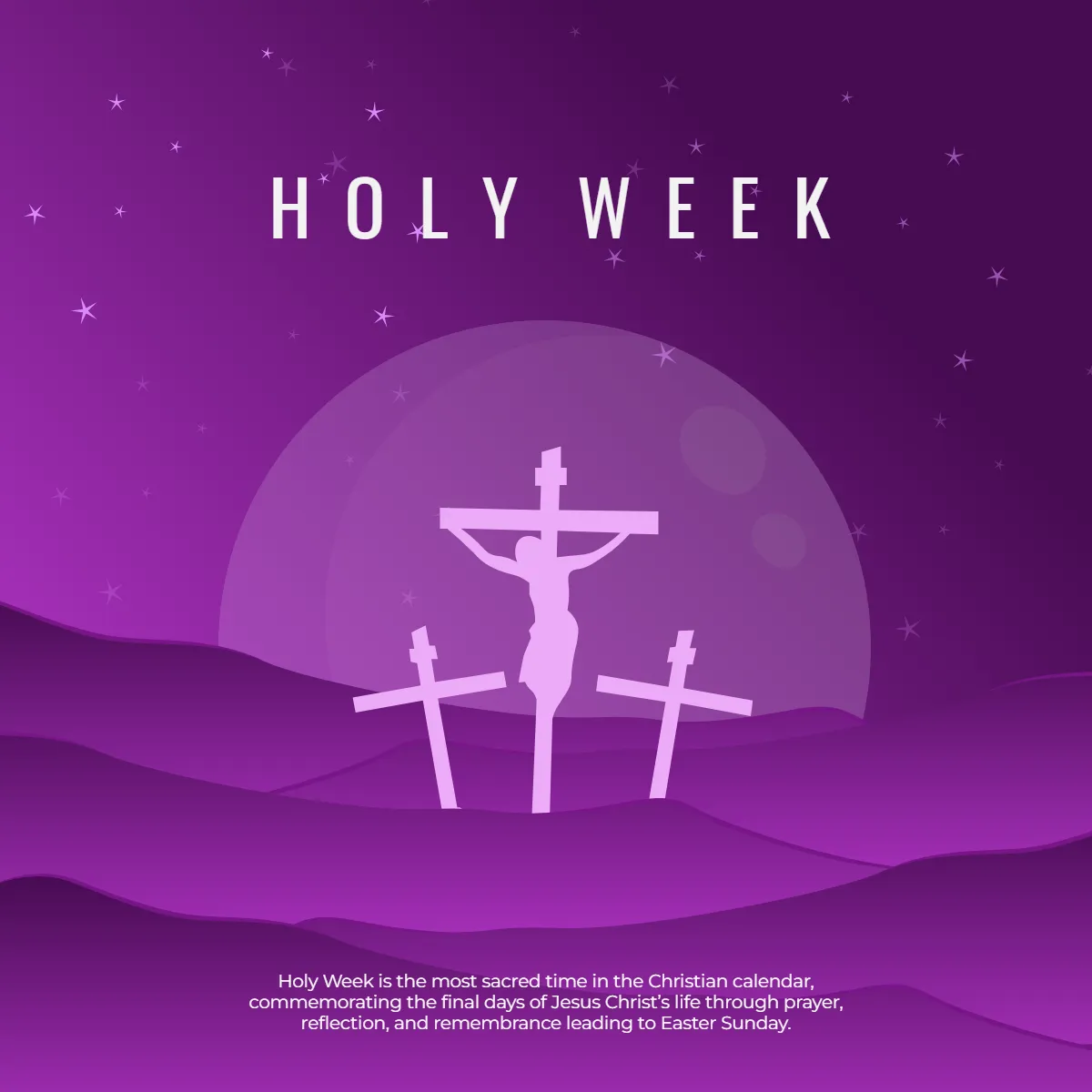 Free Lent Holy Week Clip Arts Template to Edit Online