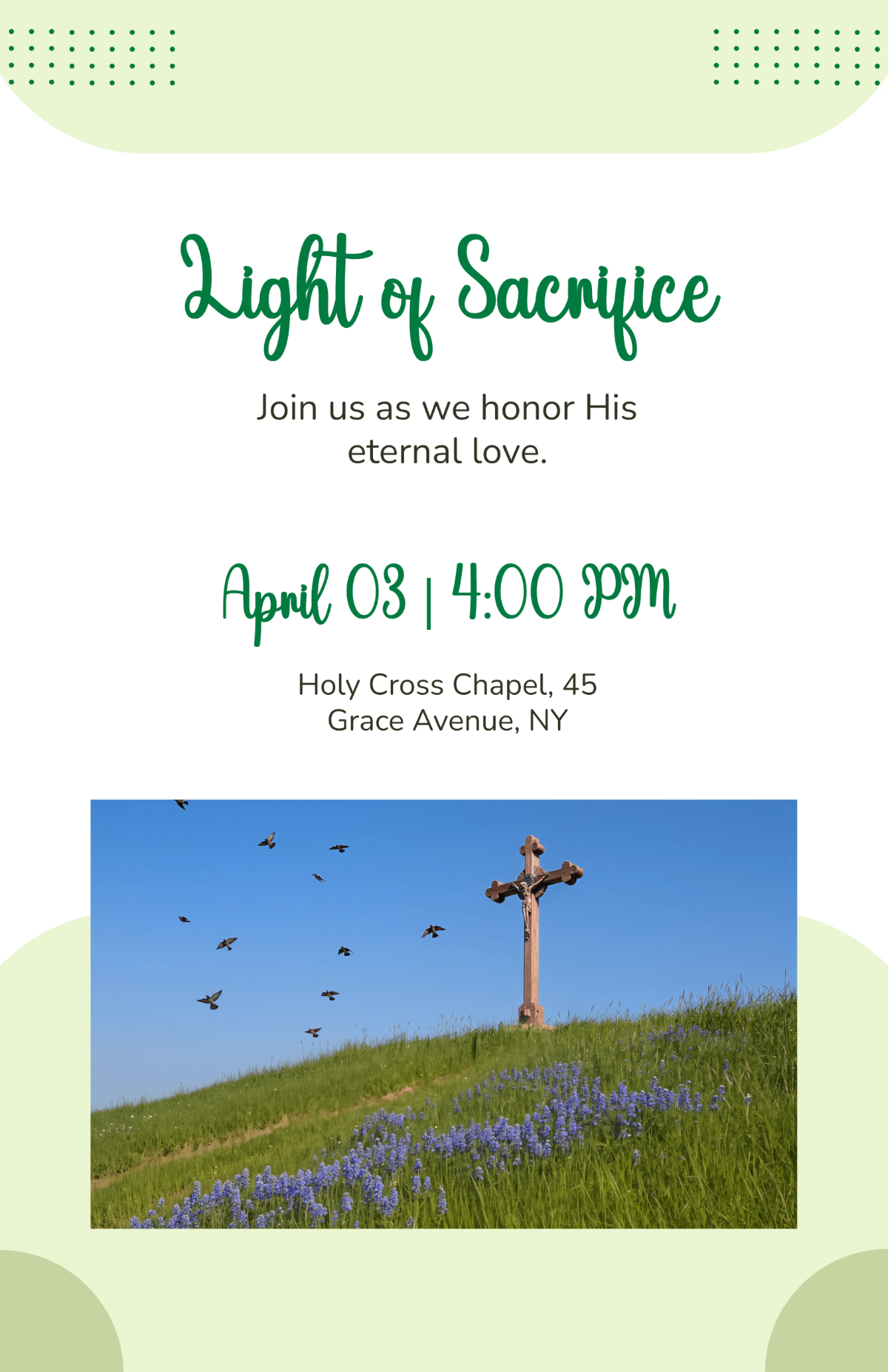 Tranquil Light Good Friday Poster Template