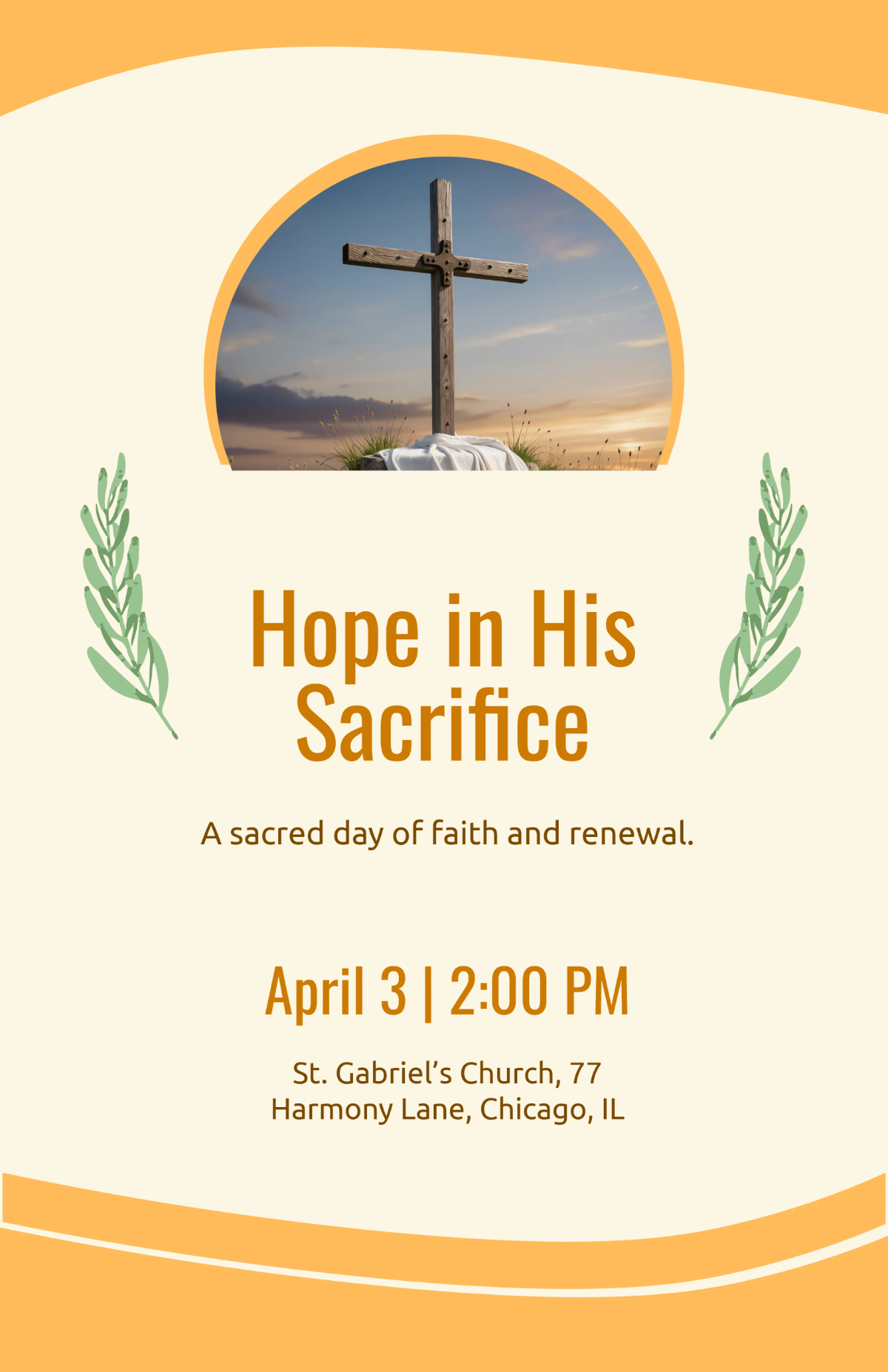 Eternal Hope Good Friday Poster Template