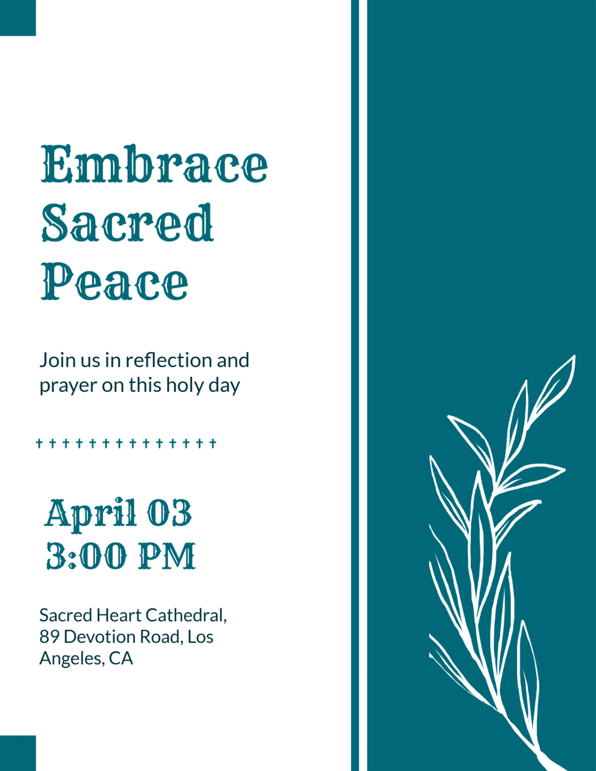 Free Sacred  Peace Good Friday Flyer Template to Edit Online