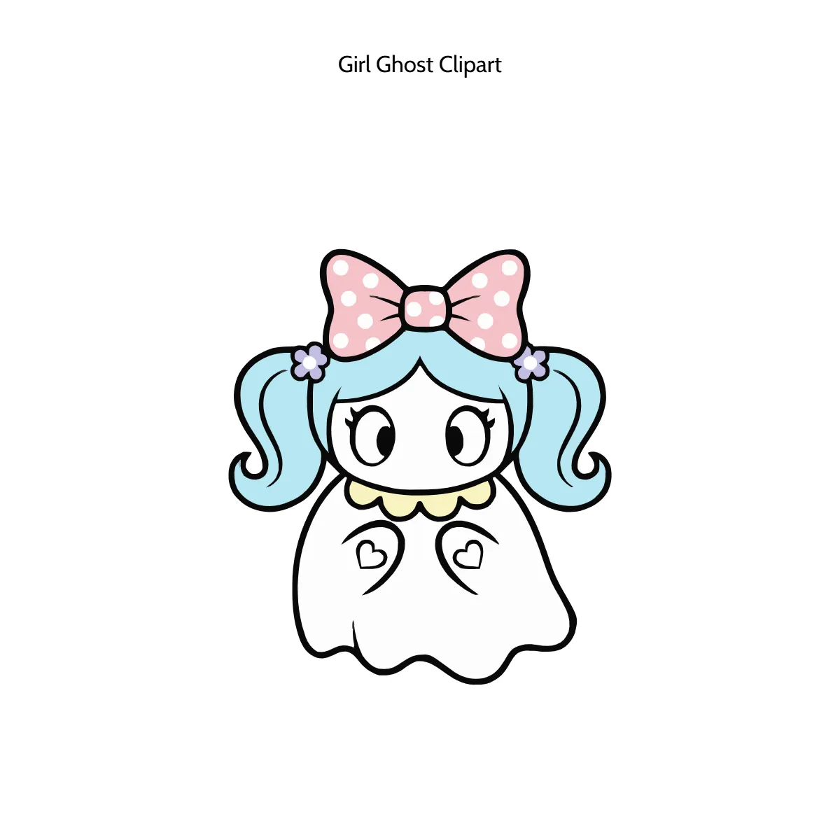 Free Girl Ghost Vector Clipart (PNG, SVG) to Edit Online