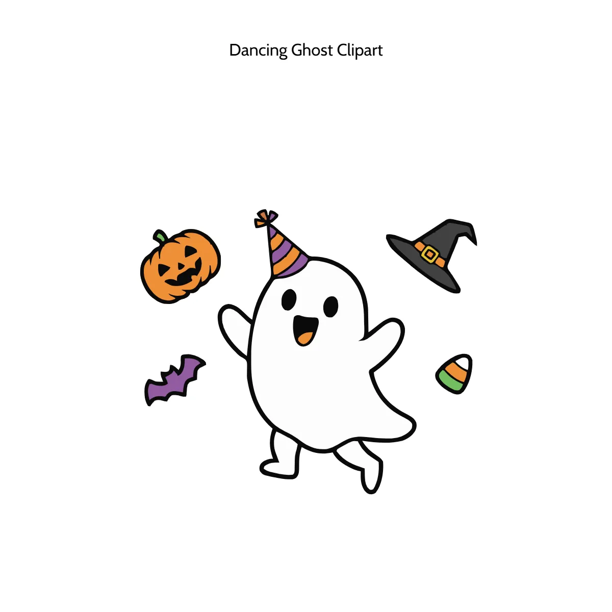 Free Dancing Ghost Vector Clipart (PNG, SVG) to Edit Online