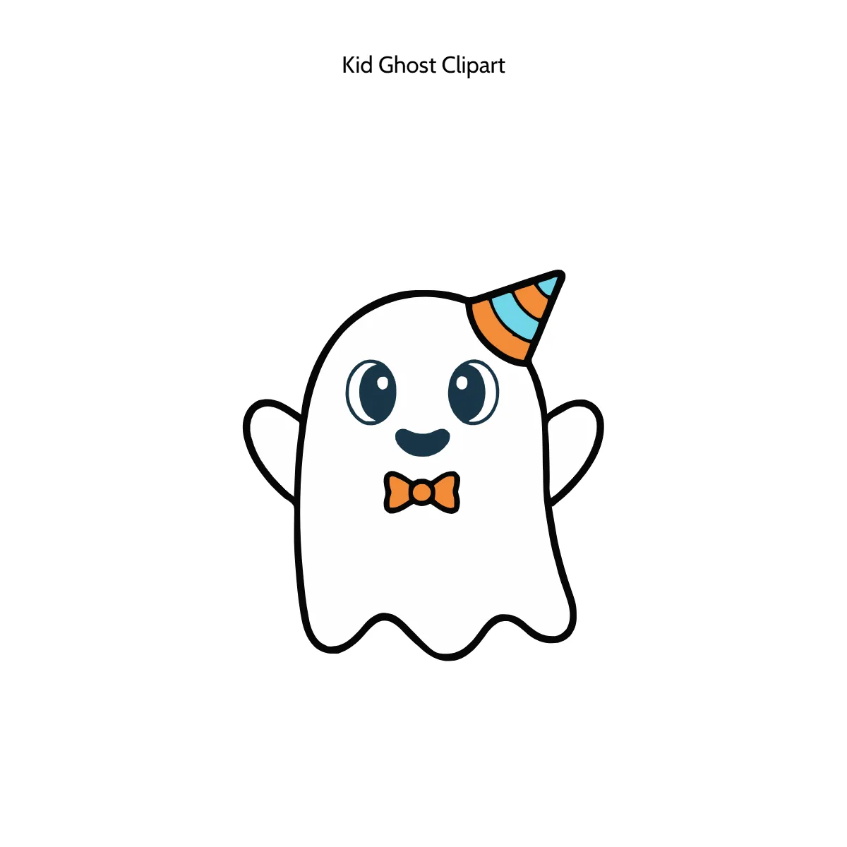 Free Kid Ghost Vector Clipart (PNG, SVG) to Edit Online