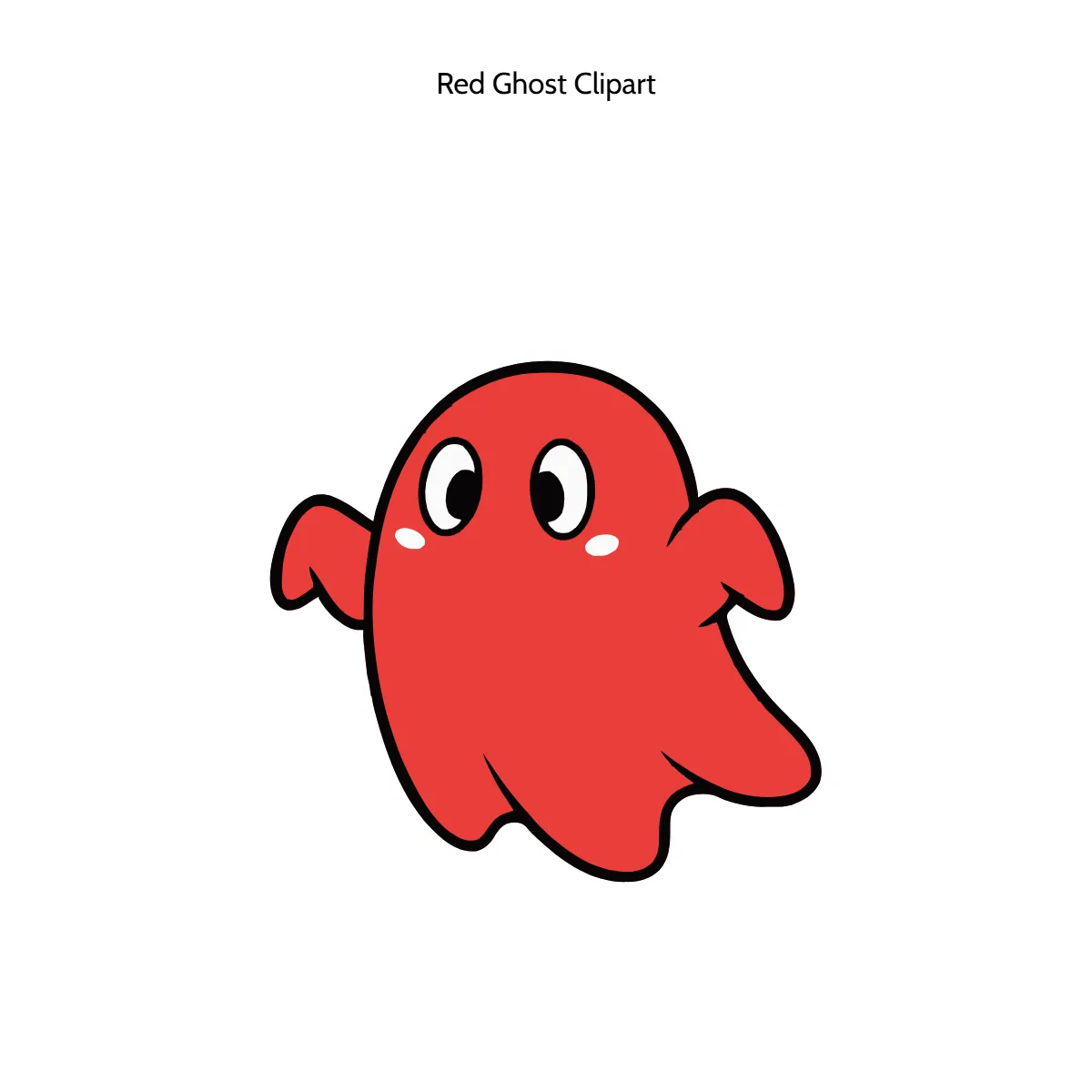 Red Ghost Clipart