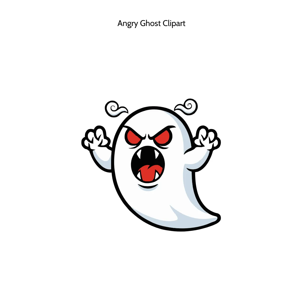 Angry Ghost Clipart