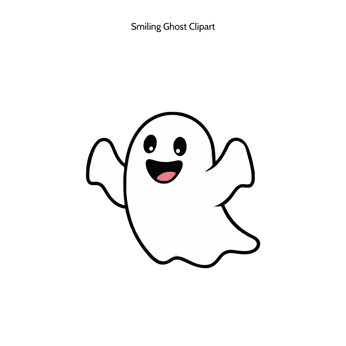 Smiling Ghost Clipart