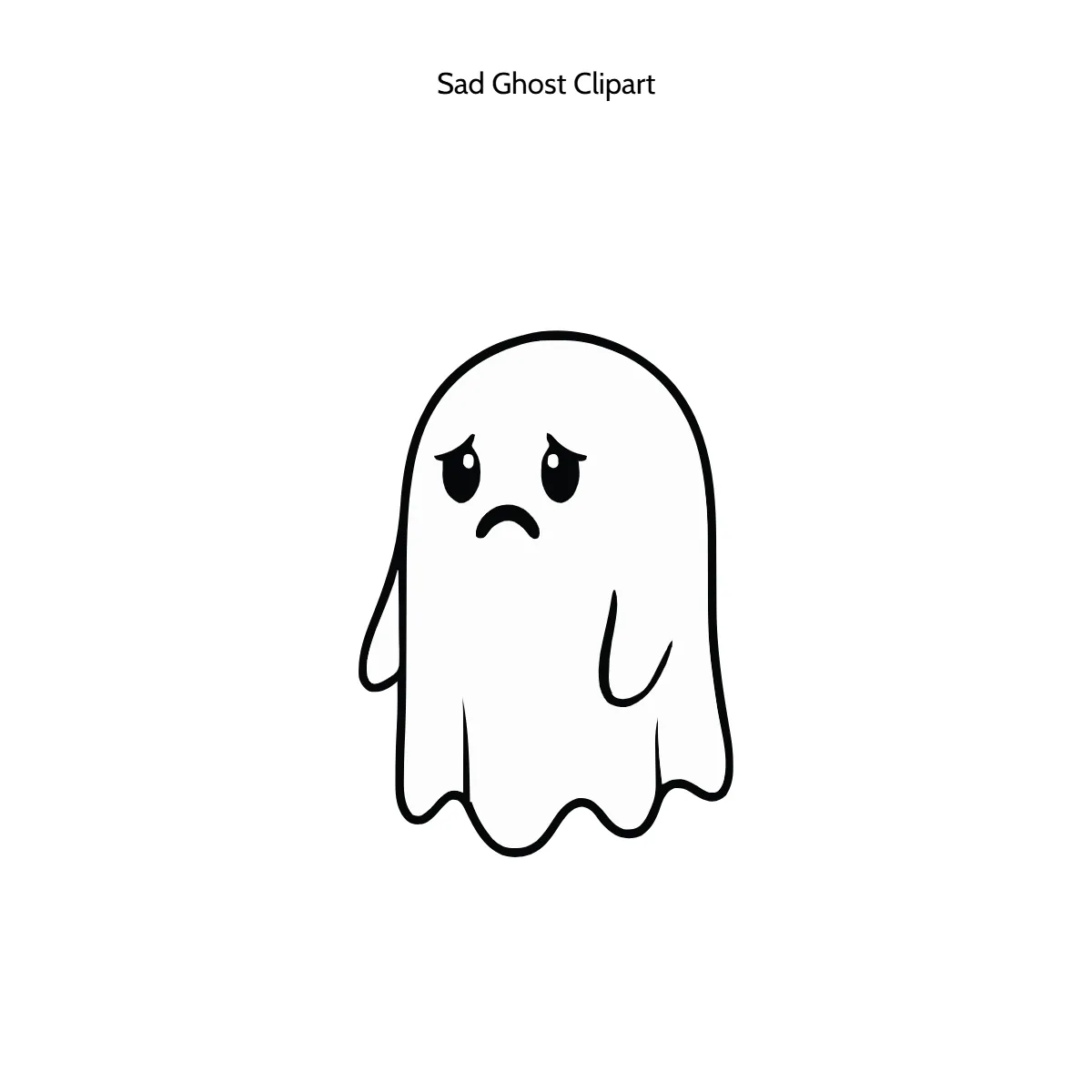 Free Sad Ghost Clipart Template to Edit Online