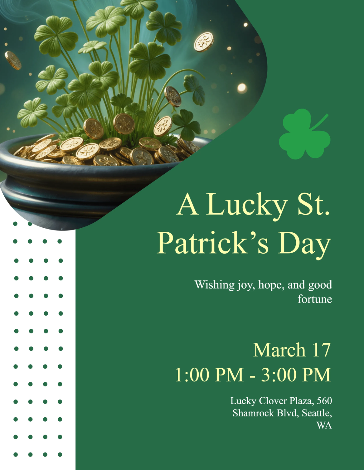 Free Lucky St. Patrick’s Day Flyer Template to Edit Online