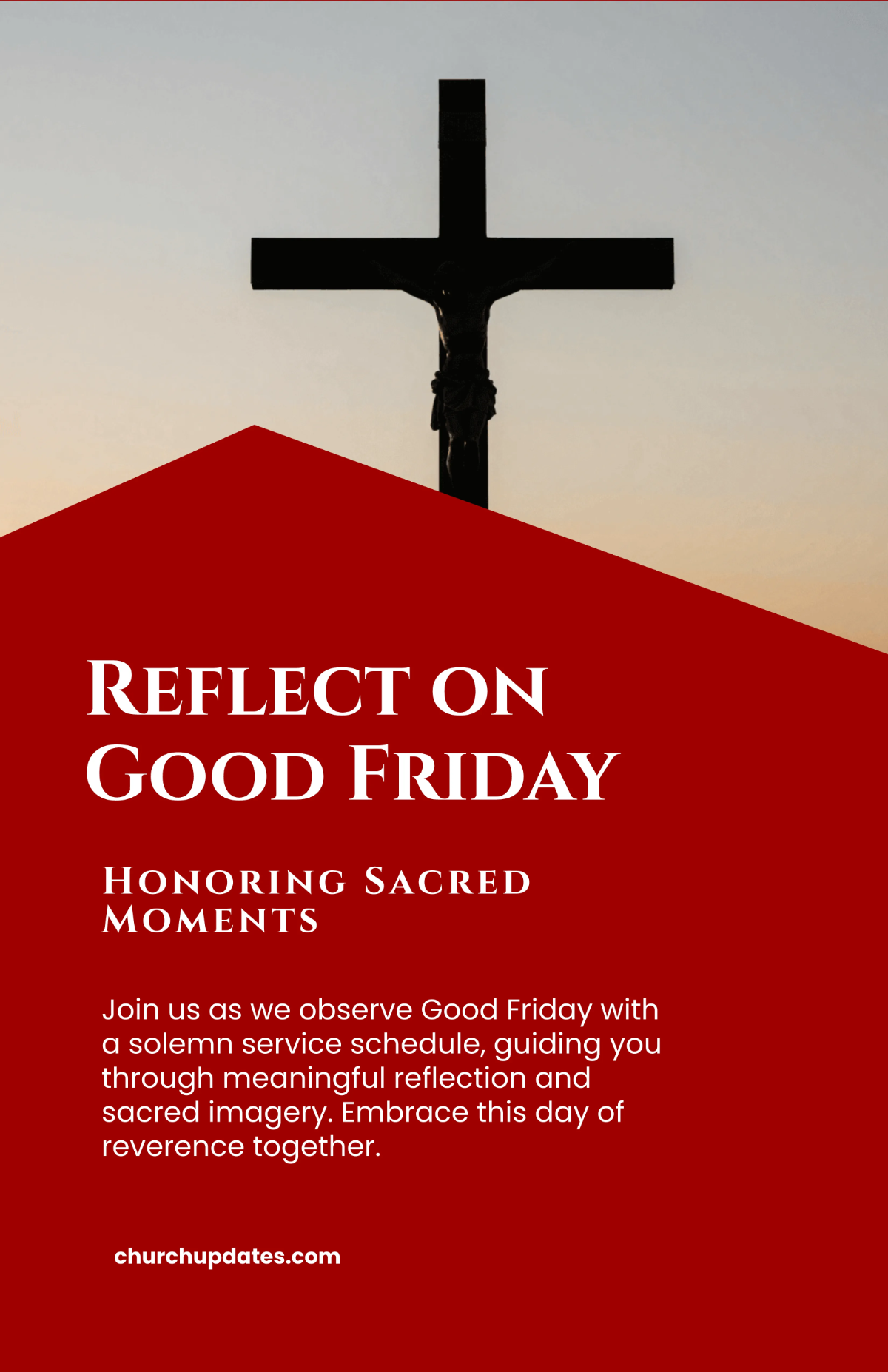 Free Crucifix Good Friday Poster Template to Edit Online
