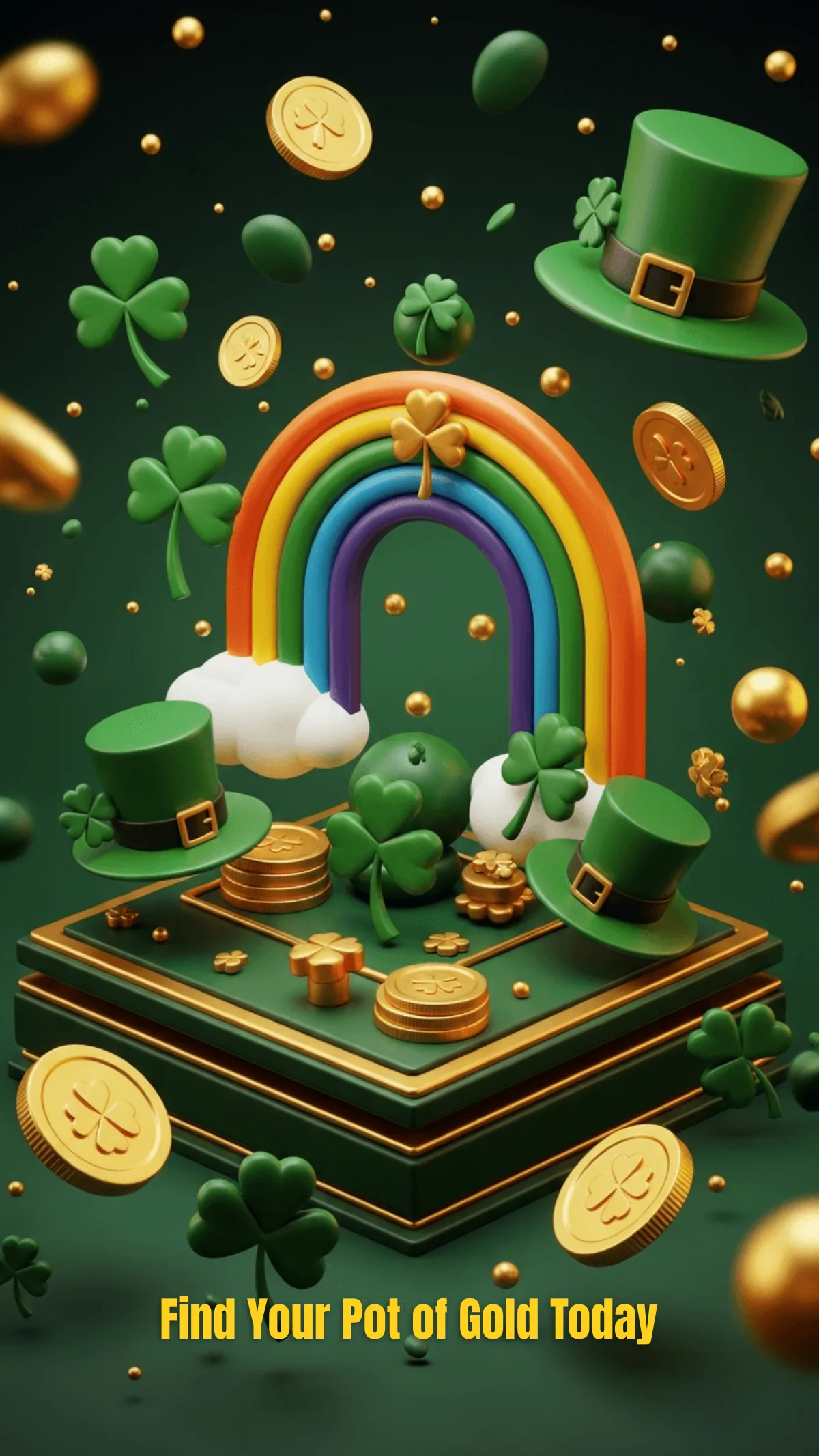 Free 3D St. Patrick's Day Wallpaper Template to Edit Online