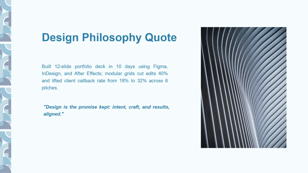 Free Portfolio Deck for Creative Professionals Template to Edit Online