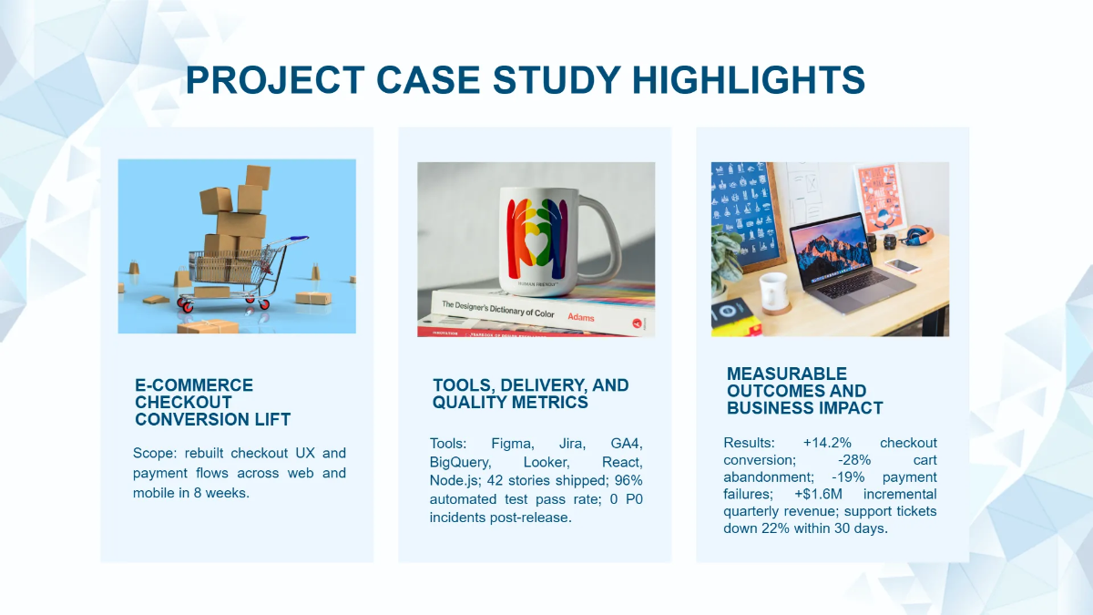 Free Professional Portfolio Presentation Template to Edit Online