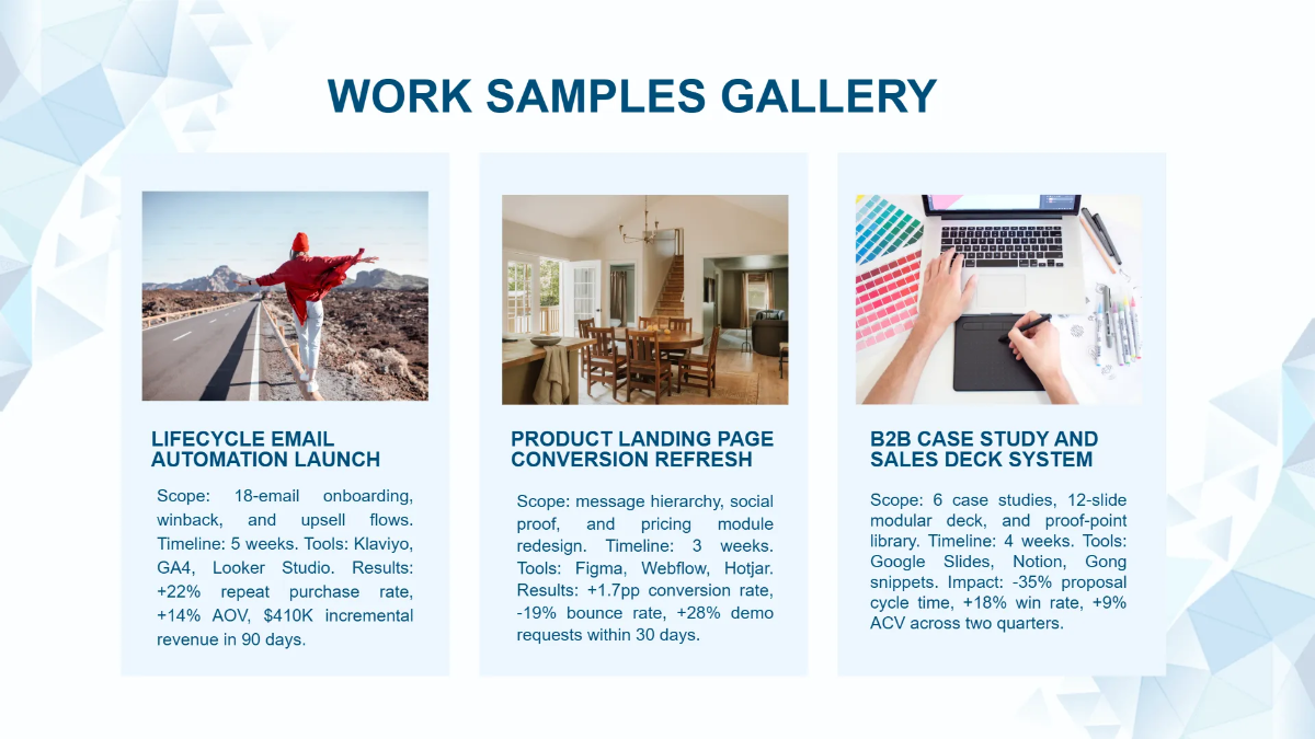 Free Professional Portfolio Presentation Template to Edit Online