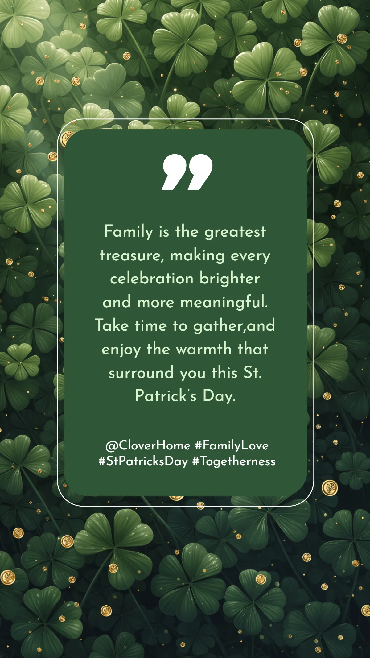 Free St. Patrick’s Day Family Quote Template to Edit Online