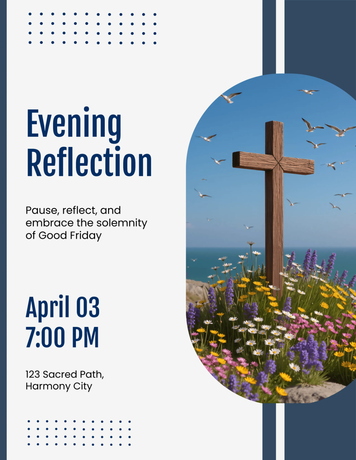 Free Evening Reflection Good Friday Flyer Template to Edit Online