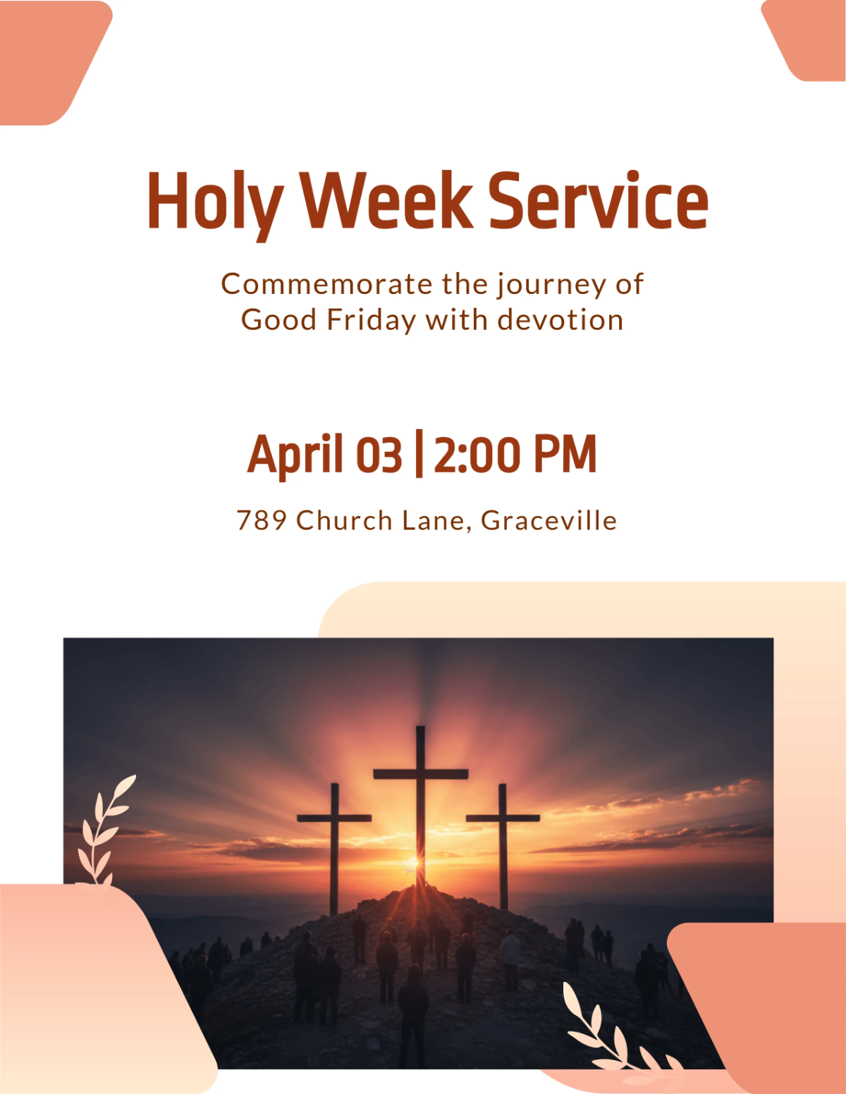Free Holy Week Good Friday Flyer Template to Edit Online